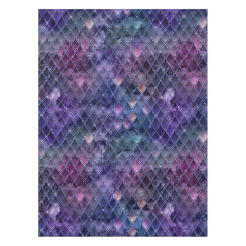 Shimmering Purple Ombre  Glitter Dragon Scales Tablecloth