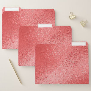Shimmering red iridescent texture file folder