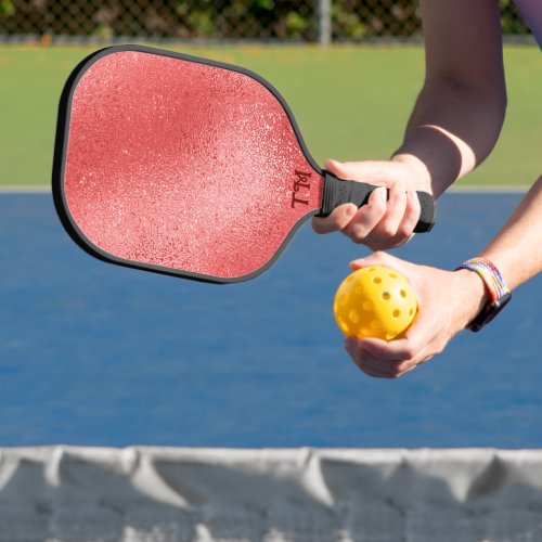 Shimmering red iridescent texture pickleball paddle