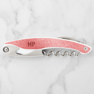 Shimmering red iridescent texture waiter's corkscrew