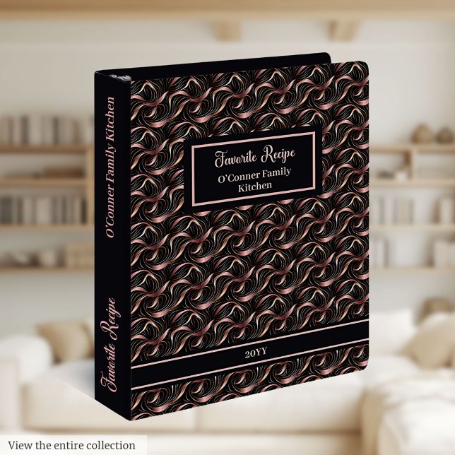 Shimmering Rose Gold & Black Memory Binder Elegant (Shimmering Rose Gold & Black Memory Binder Elegant)