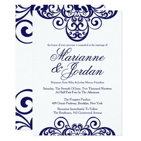 Sapphire Wedding Invitations | Zazzle