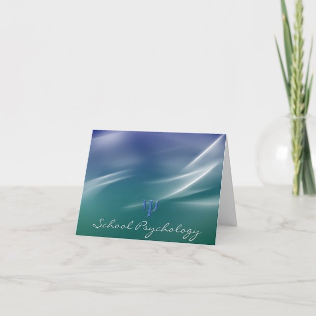 Shimmering School Psychology Note Cards (Front)