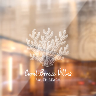 Shimmering Sea Coral Silhouette Window Cling