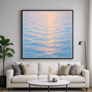 Shimmering Sea - Pastel Painting Style Art Poster