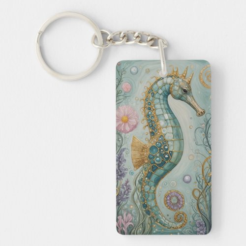 Shimmering Seahorse Sanctuary Keychain