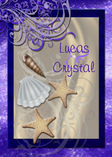 Purple Beach Wedding Invitations Zazzle