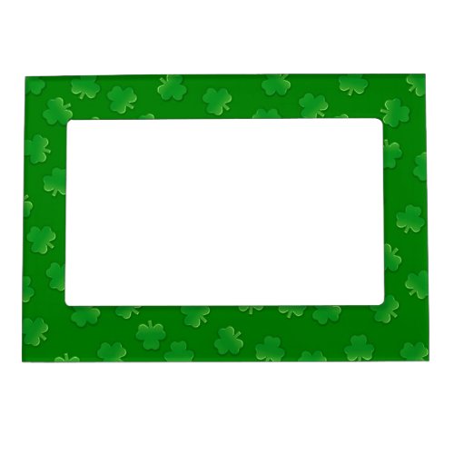 Shimmering Shamrocks Magnetic Photo Frame