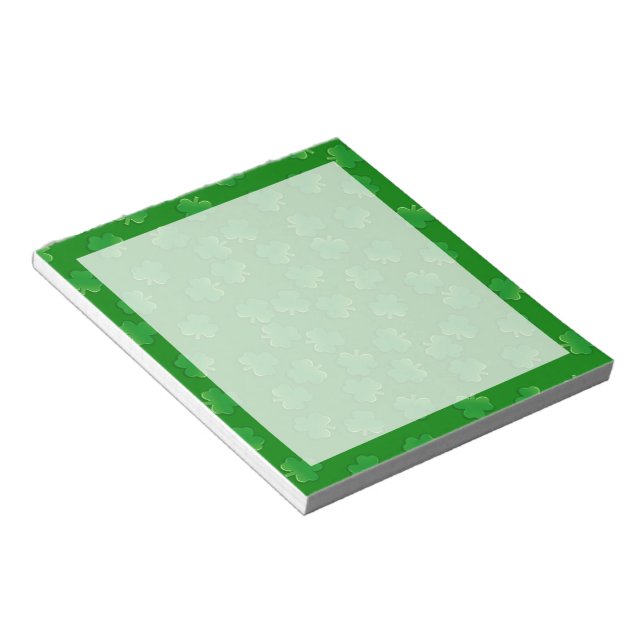 Shimmering Shamrocks Notepad (Angled)