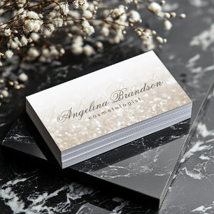 Shimmering Silver Cosmetologist Damask Light Card