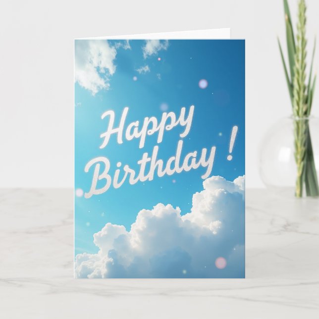 Shimmering Sky Birthday Card (Front)