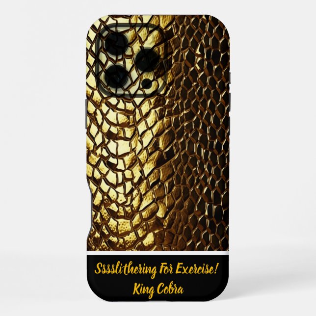 Shimmering snake skin patterns iphone case (Back)