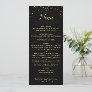 Shimmering Sparkles Wedding Menu