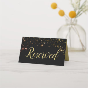 Shimmering Sparkles Wedding Reserved Place Card