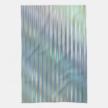 Shimmering Stripes - Multicolored Abstract Pattern Kitchen Towel by sbworkman at Zazzle