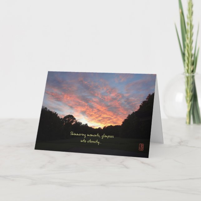 Shimmering Summer Sunrise Inspirational Card (Front)