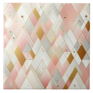 Shimmering Triangle Spectra Ceramic Tile