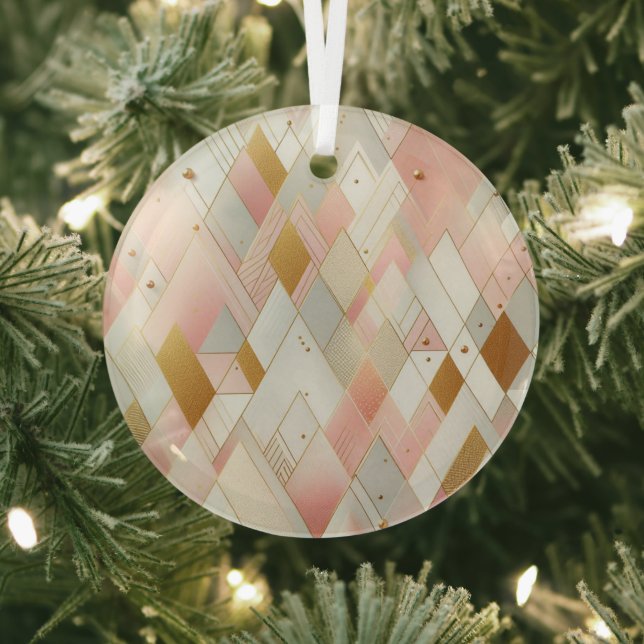 Shimmering Triangle Spectra Glass Ornament (Insitu)