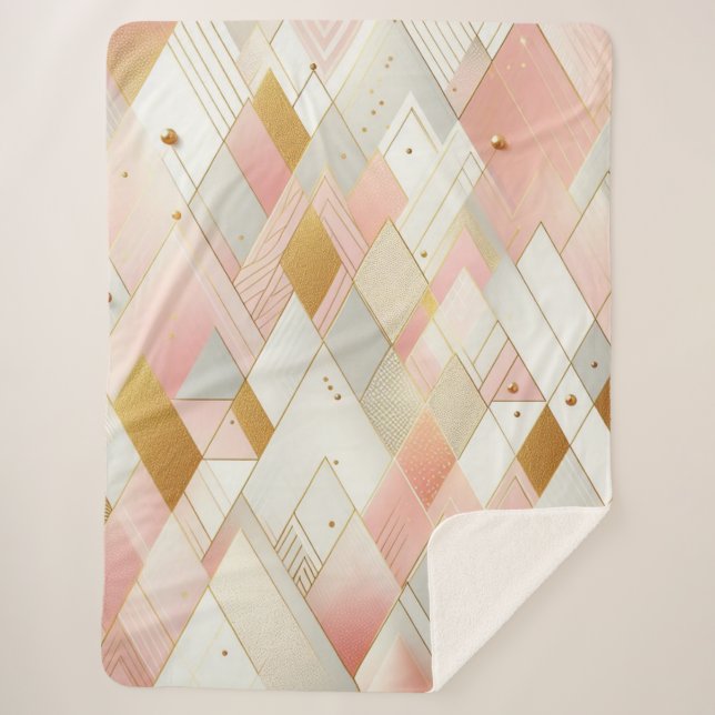 Shimmering Triangle Spectra Sherpa Blanket (Front)