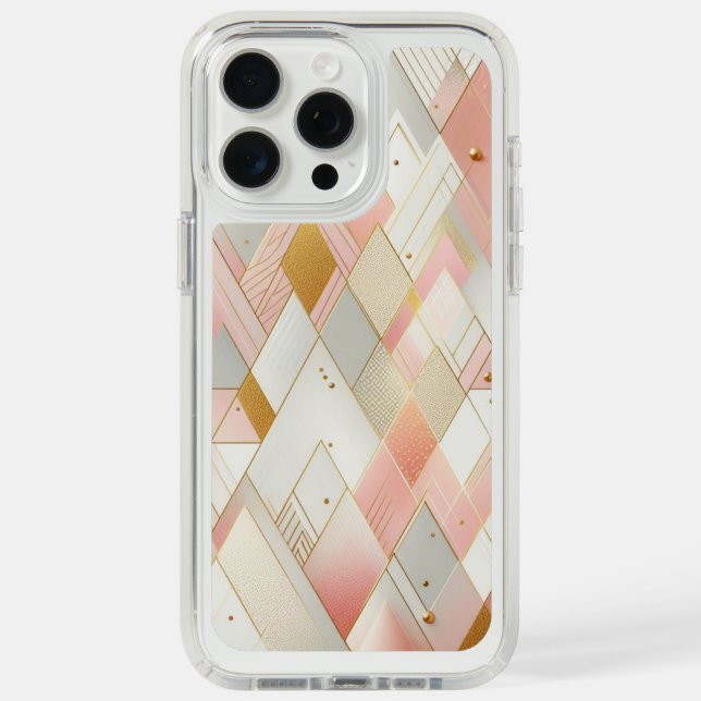 Shimmering Triangle Spectra Speck iPhone Case (Front (White Titanium))
