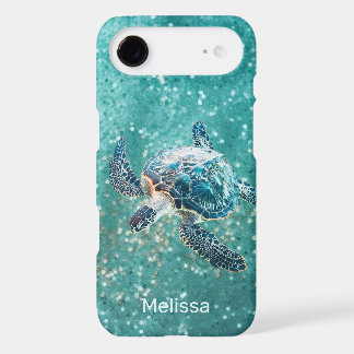 Shimmering Turquoise Sea Turtle | Coastal iPhone 17 Air Case