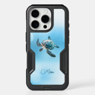 Shimmering Turquoise Sea Turtle   Coastal iPhone 16 Pro Case