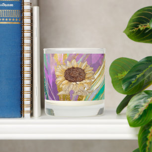 Shimmering Vanilla Sandalwood Sunflower Candle