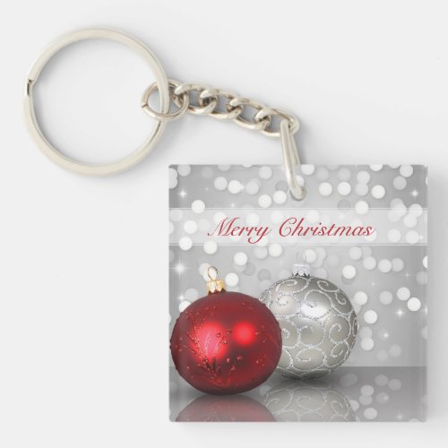 Shimmery Christmas Ornaments _ Acrylic Keychain