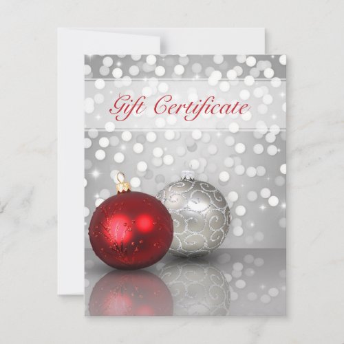 Shimmery Christmas Ornaments _ Gift Certificate