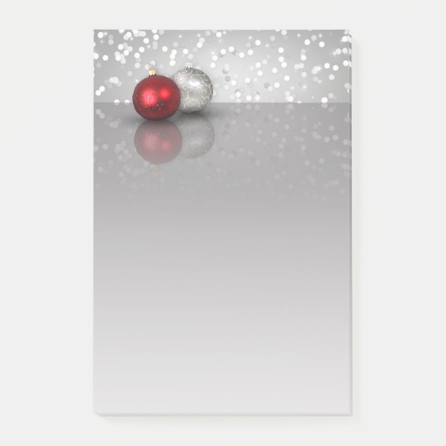 Shimmery Christmas Ornaments - Post-it® Notes (Front)
