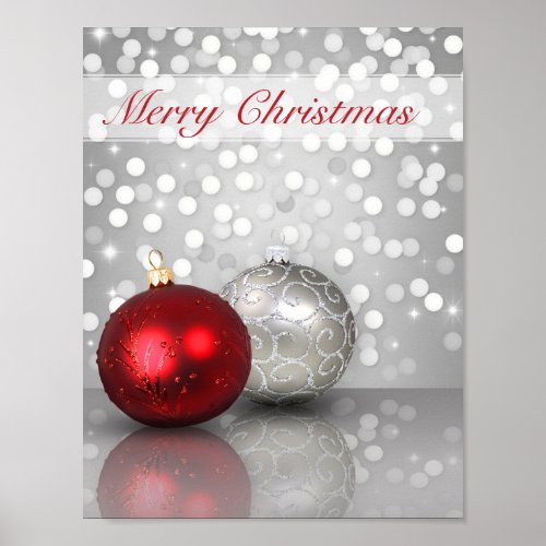 Shimmery Christmas Ornaments _ Poster