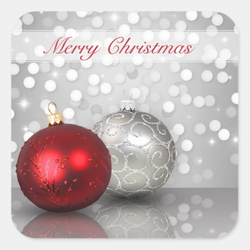 Shimmery Christmas Ornaments _ Sticker