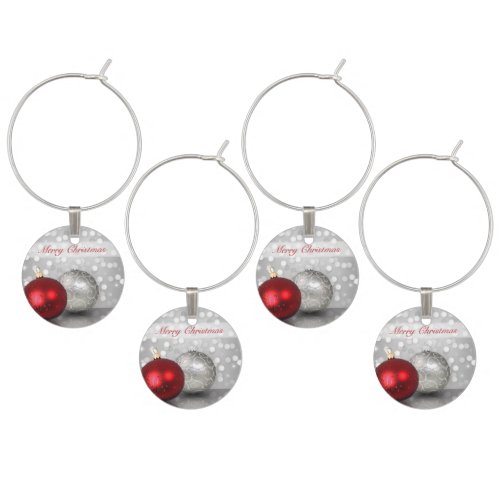 Shimmery Christmas Ornaments _ Wine Charm
