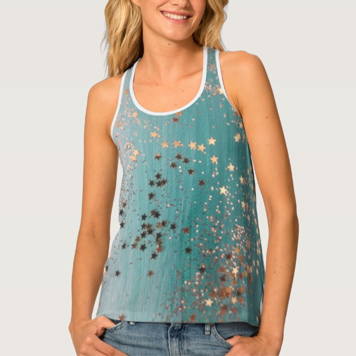 shimmery gold tank top