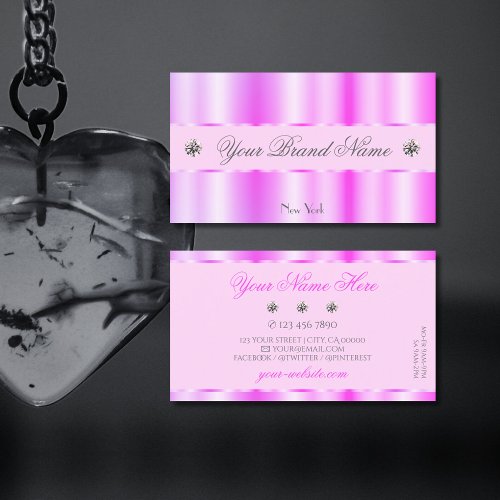 Shimmery Light Pink Sparkling Diamonds Glamorous Business Card