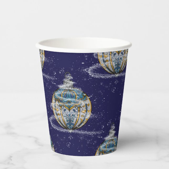 Shimmery Ornament Paper Cups (Front)