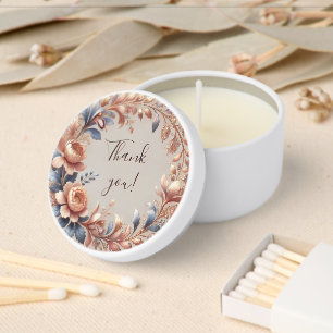 Shimmery Peach and Blue Pastel Customizable Mini Candle Favors