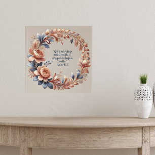 Shimmery Peach and Blue Pastel Customizable Verse Acrylic Print