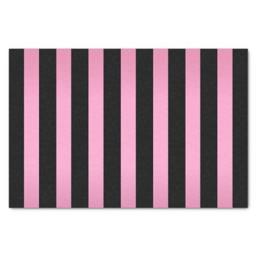 Shimmery Pink and Black Stripes Tissue Paper