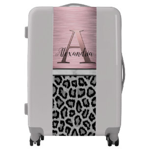Shimmery Pink Blush Monogram Luggage