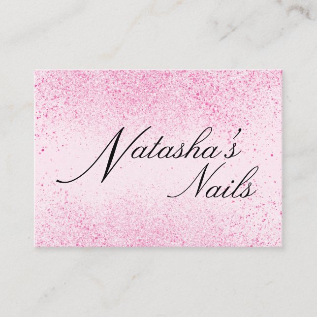 Shimmery Pink Powder Dust Business Card (Front)
