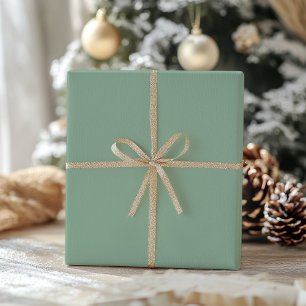 Shimmery Sage Solid Color Holiday Christmas Wrapping Paper Sheets
