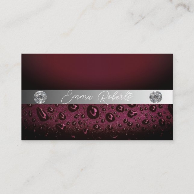 Shimmery Silver Sparkle Glitter Business Card (Front)