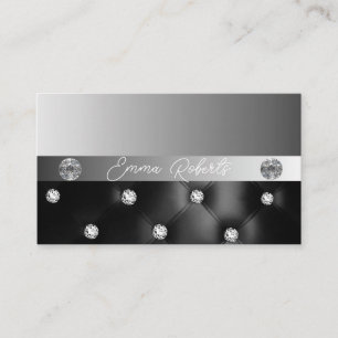 Shimmery Silver Sparkle Glitter Diamonds Business  Business Card