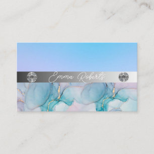Shimmery Silver Sparkle Glitter Diamonds Business Business Card