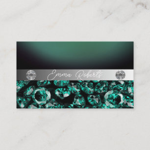 Shimmery Silver Sparkle Glitter Diamonds Business Business Card