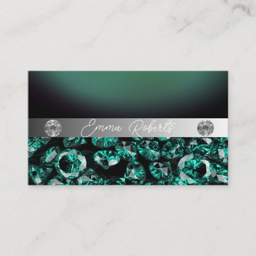 Shimmery Silver Sparkle Glitter Diamonds  Business Business Card