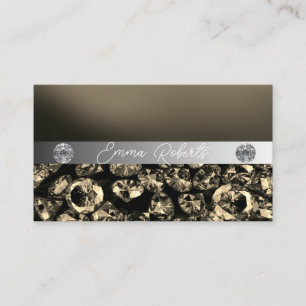 Shimmery Silver Sparkle Glitter Diamonds Business Business Card