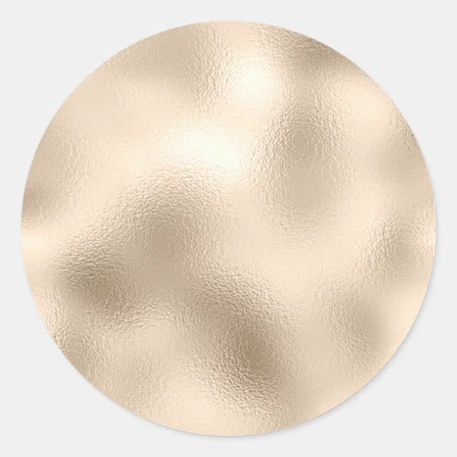 Shimming Bronze Blank Template, DIY Text Art Logo Classic Round Sticker ...