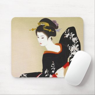 Shimura Tatsumi Two Subjects of Japanese Women Mouse Pad